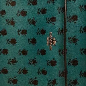 Coach east west crossbody bag real and black flowers NWT